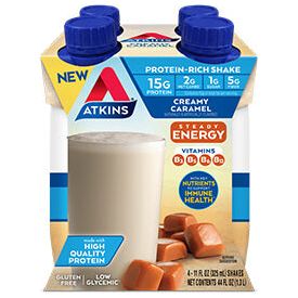 Atkins Shakes - Caramel crémeux - paquet de 4