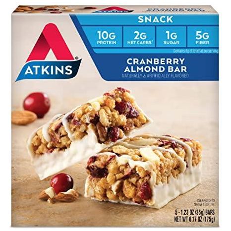 Atkins - Snack Bar - Canneberge Amande - 5 Barres
