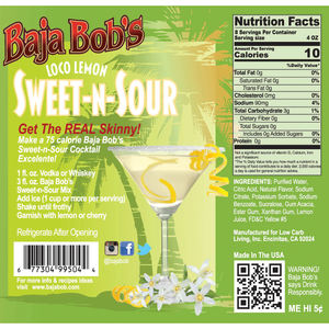Baja Bob's - Sugar Free Cocktail Mixer - Sweet-n-Sour Mix - 32oz