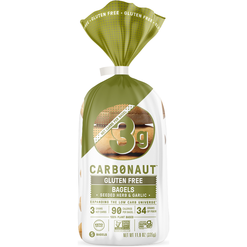 Carbonaut - Gluten Free Bagels - Seeded Herb & Garlic - 335g