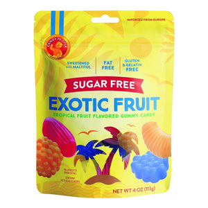 Candy People -  Sugar Free Gummy - Exotic Tropical Fruit Flavored - 4 oz bag