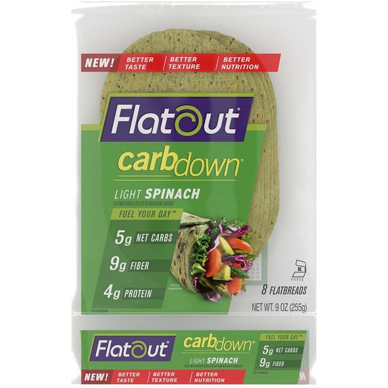Flatout - Carbdown Flatbread - Light Spinach