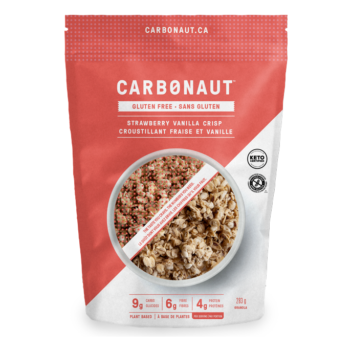 Carbonaut - Granola sans gluten - Croustillant Fraise Vanille - 283g