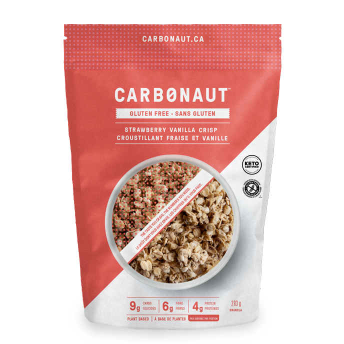 Carbonaut - Granola sans gluten - Croustillant Fraise Vanille - 283g