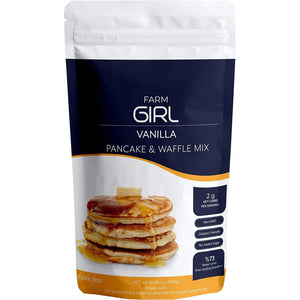 Farm Girl - Mélange à pâtisserie Keto sans gluten - Mélange à crêpes et gaufres à la vanille - 10.58 oz.