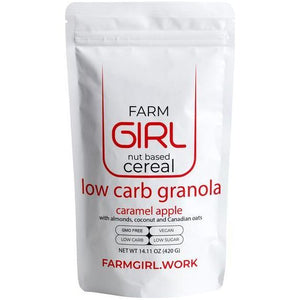 Farm Girl - Nut Based Cereal - Low Carb Granola Caramel Apple - 420 g