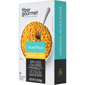 Fiber Gourmet - Pâtes de riz légères à haute teneur en fibres - Originales - Boîte de 5 oz