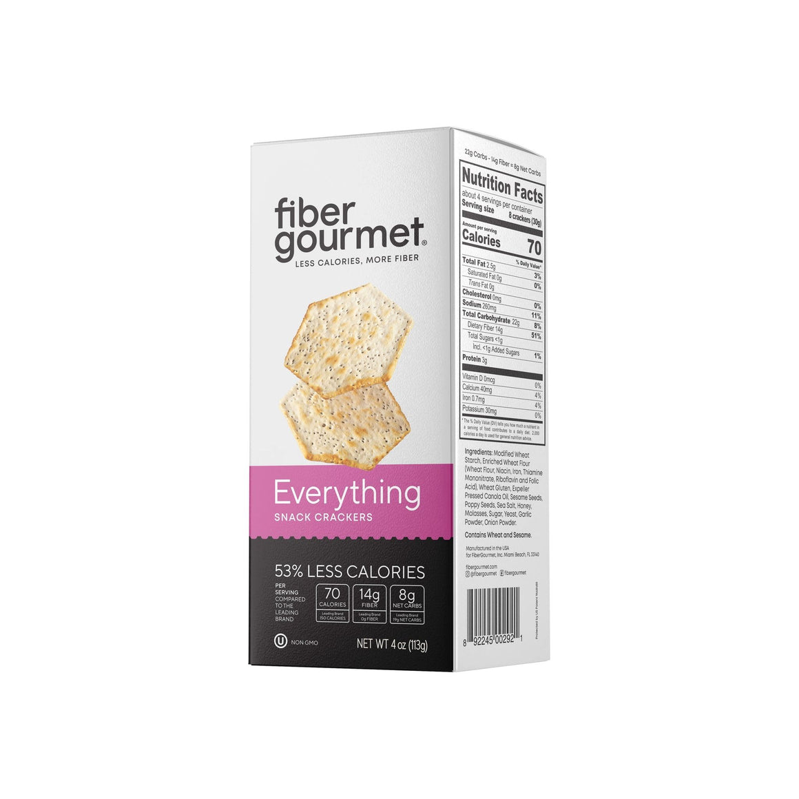 Fiber Gourmet - Cracker - Everything (Hex) - 4 oz