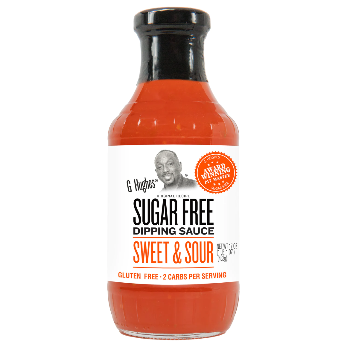 G Hughes Dipping Sauce - Sugar Free Sweet & Sour Sauce - 17 oz.