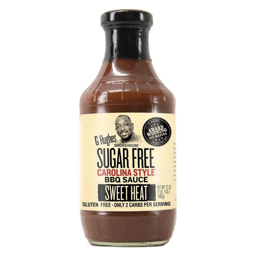 G Hughes Smokehouse - Sugar Free BBQ Sauce - Carolina Style Sweet Heat - 18 oz.