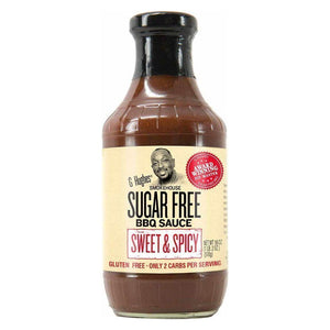 G Hughes Smokehouse - Sauce barbecue sans sucre - Douce et épicée - 18 oz.