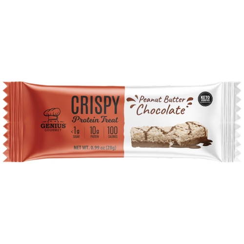 Genius Gourmet - Crispy Protein Treat - Peanut Butter Chocolate - 1 Bar
