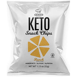 Genius Gourmet - Chips Keto Snack - Ranch - 1 Sac