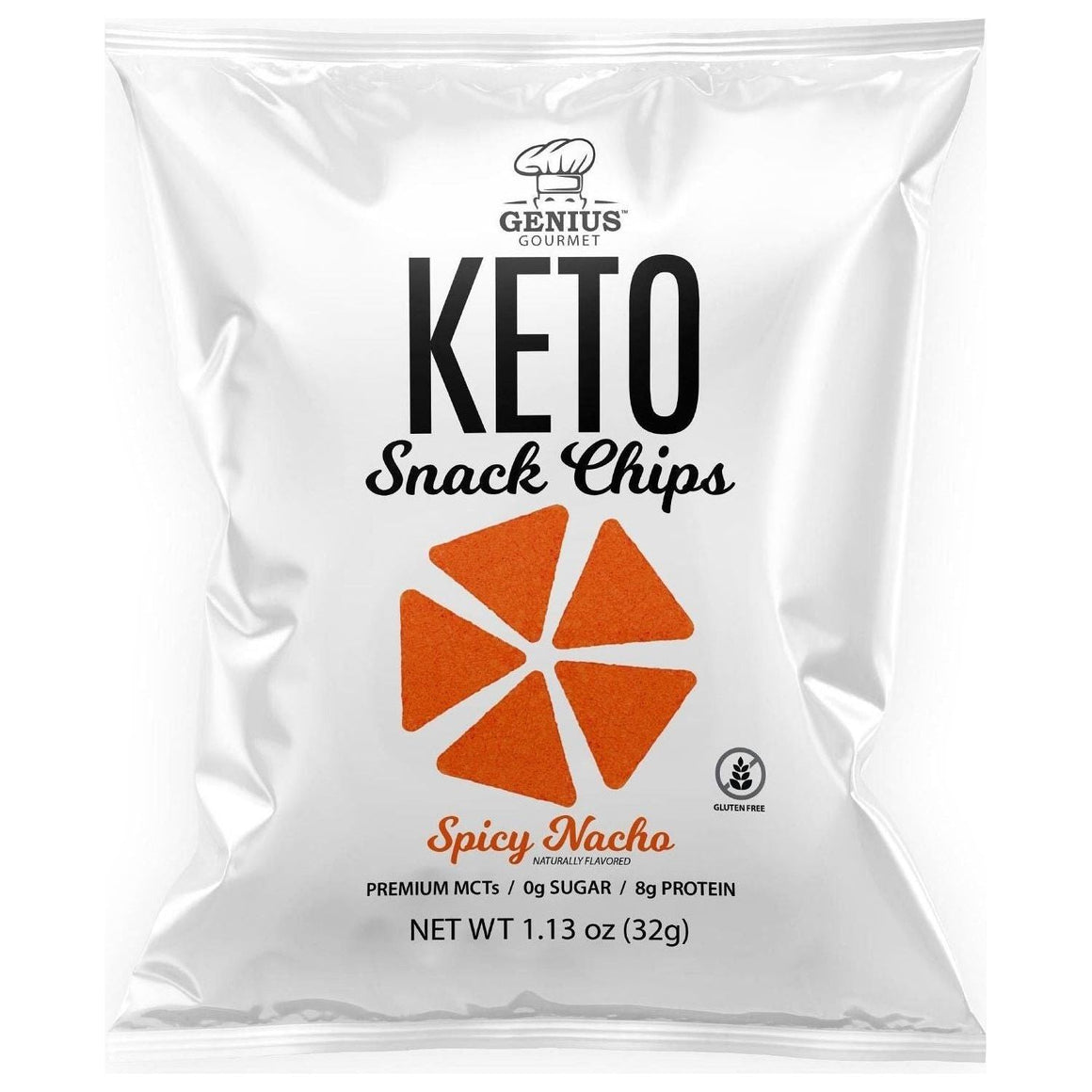 Genius Gourmet - Keto Snack Chips - Spicy Nacho - 1 Bag