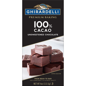 Barre de cuisson au chocolat non sucré 100 % cacao Ghirardelli - 4 oz
