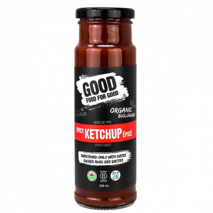 Good Food For Good - Ketchup Bio - Ketchup Dattes Sucrées Épicées Bio - 250ml