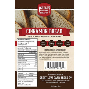 Great Low Carb Bread Company - Pain - Saveur cannelle - Sac de 16 oz