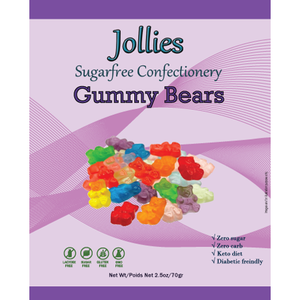 Bonbons sans sucre Jollies - Oursons gommeux - 2,5 oz