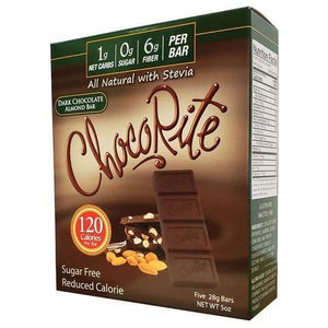 Healthsmart - ChocoRite All Natural with Stevia Chocolate Bar - Dark Chocolate Almond - 5 oz