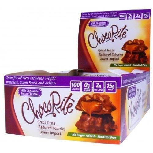 Healthsmart - ChocoRite Clusters - Noix de pécan au chocolat au lait ** 16 barres **