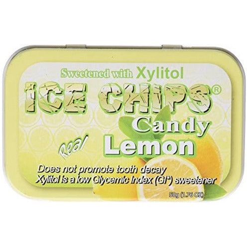 Chips de glace - Bonbons sans sucre au xylitol - Citron - 1,76 oz 