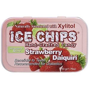 Chips de glace - Bonbons sans sucre au xylitol - Daiquiri aux fraises - 1,76 oz 