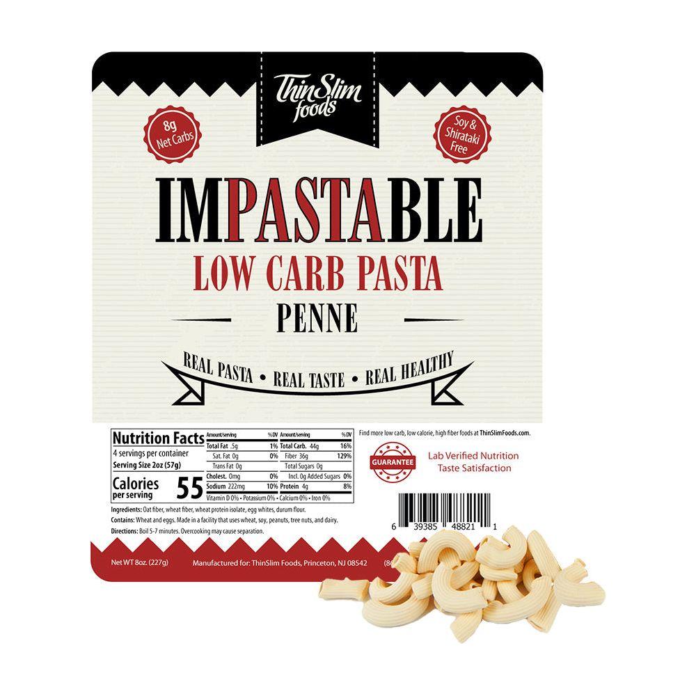 ThinSlim Foods - Pâtes impâtables à faible teneur en glucides - Penne - 8oz