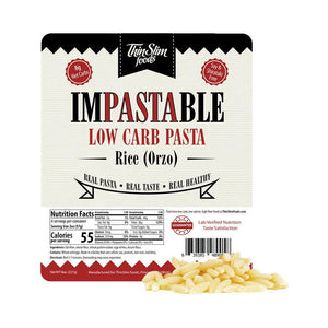 ThinSlim Foods - Pâtes impâtables à faible teneur en glucides - Riz (Orzo) - 8oz