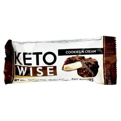 Keto Wise - Keto Fat Bombs - Cookies N Cream - 1 barre