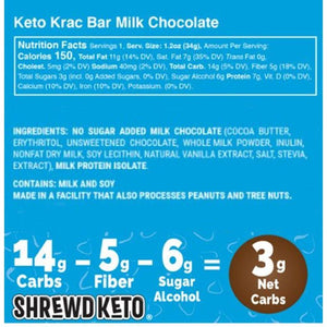 Shrewd - Keto Krac Bar - Milk Chocolate - 34g