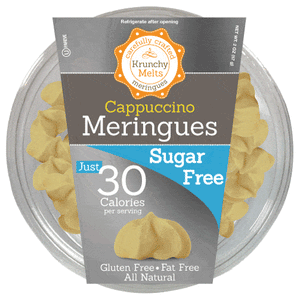 Krunchy Melts - All Natural Sugar Free Meringue - Cappuccino - 2 oz Tub - Low Carb Canada