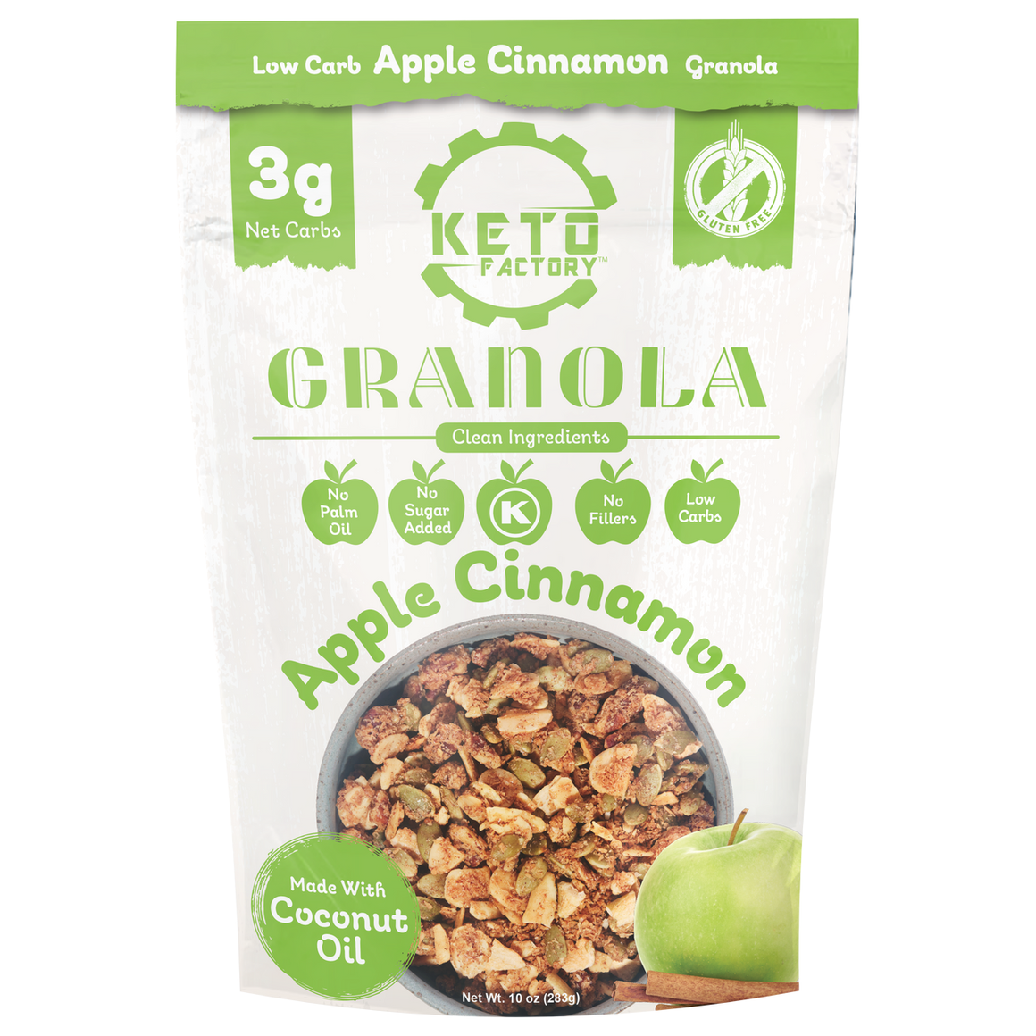 Keto Factory - Granola - Pomme Cannelle - 10oz 