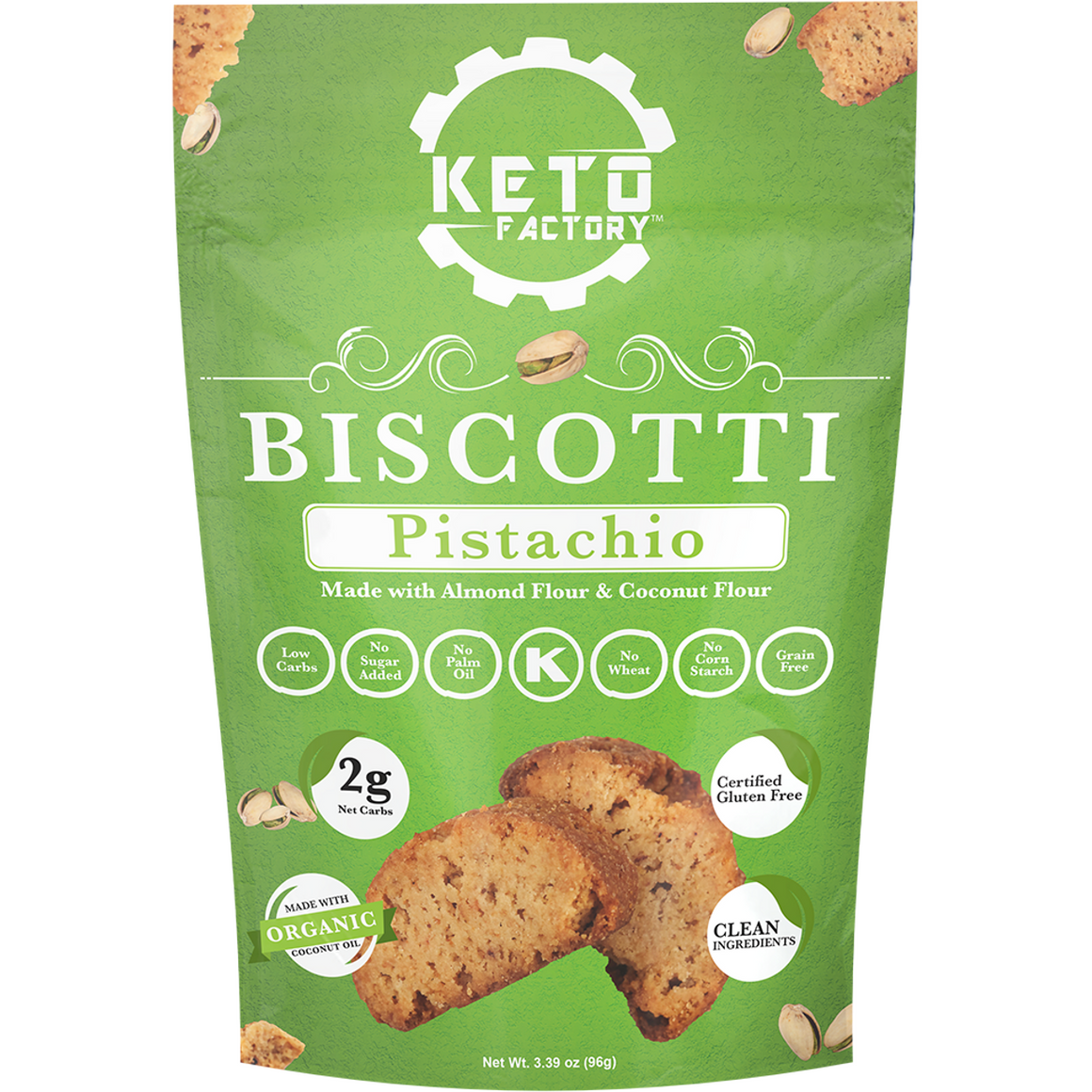 Keto Factory - Biscotti - Pistachio - 96g