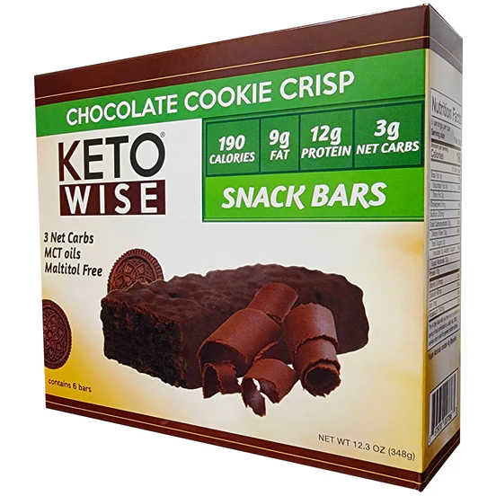 Keto Wise - Snack Bar - Biscuits croustillants au chocolat - 348g