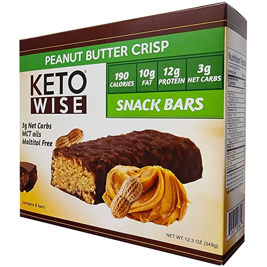 Keto Wise - Snack Bar - Croustillant au beurre de cacahuète - 348g