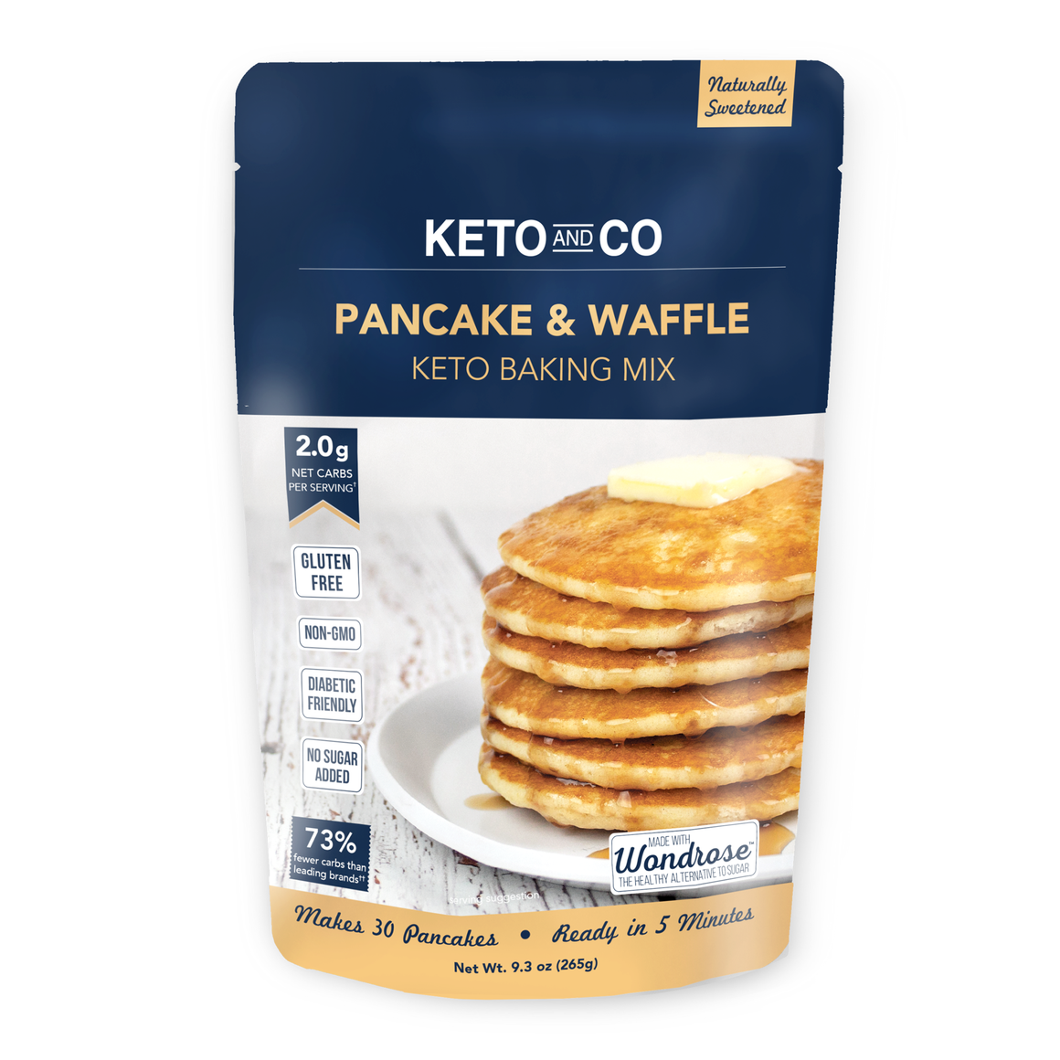 Keto and Co - Pancake and Waffle Keto Baking Mix - 9.3 oz
