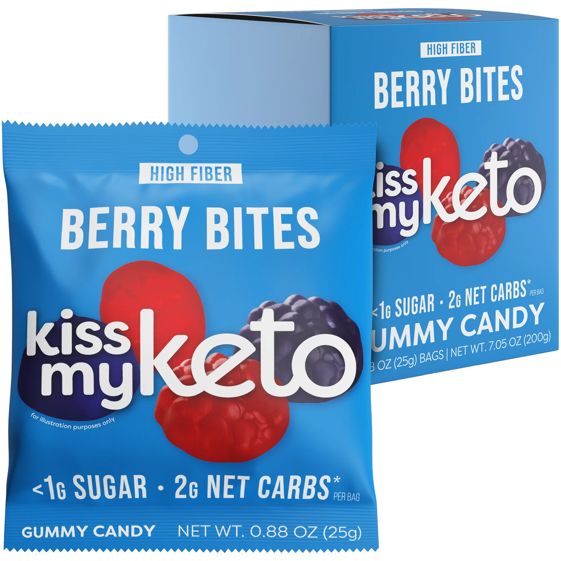 Kiss My Keto Gummy Candy Berry Bites 0.88 oz Low Carb Canada