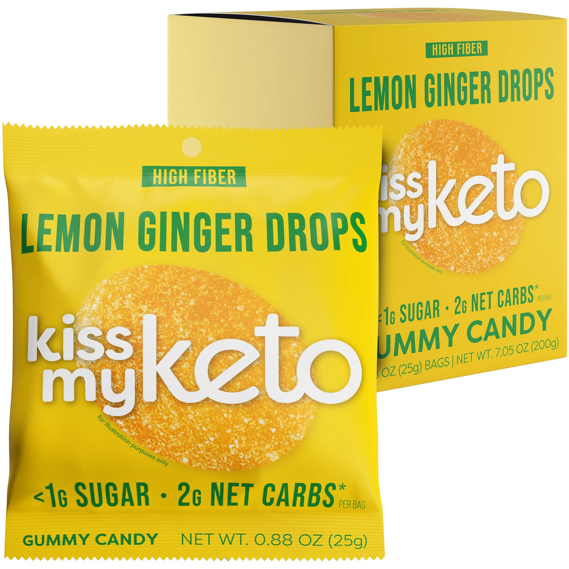 Kiss My Keto - Bonbons gommeux - Citron Gingembre - 0,88 oz