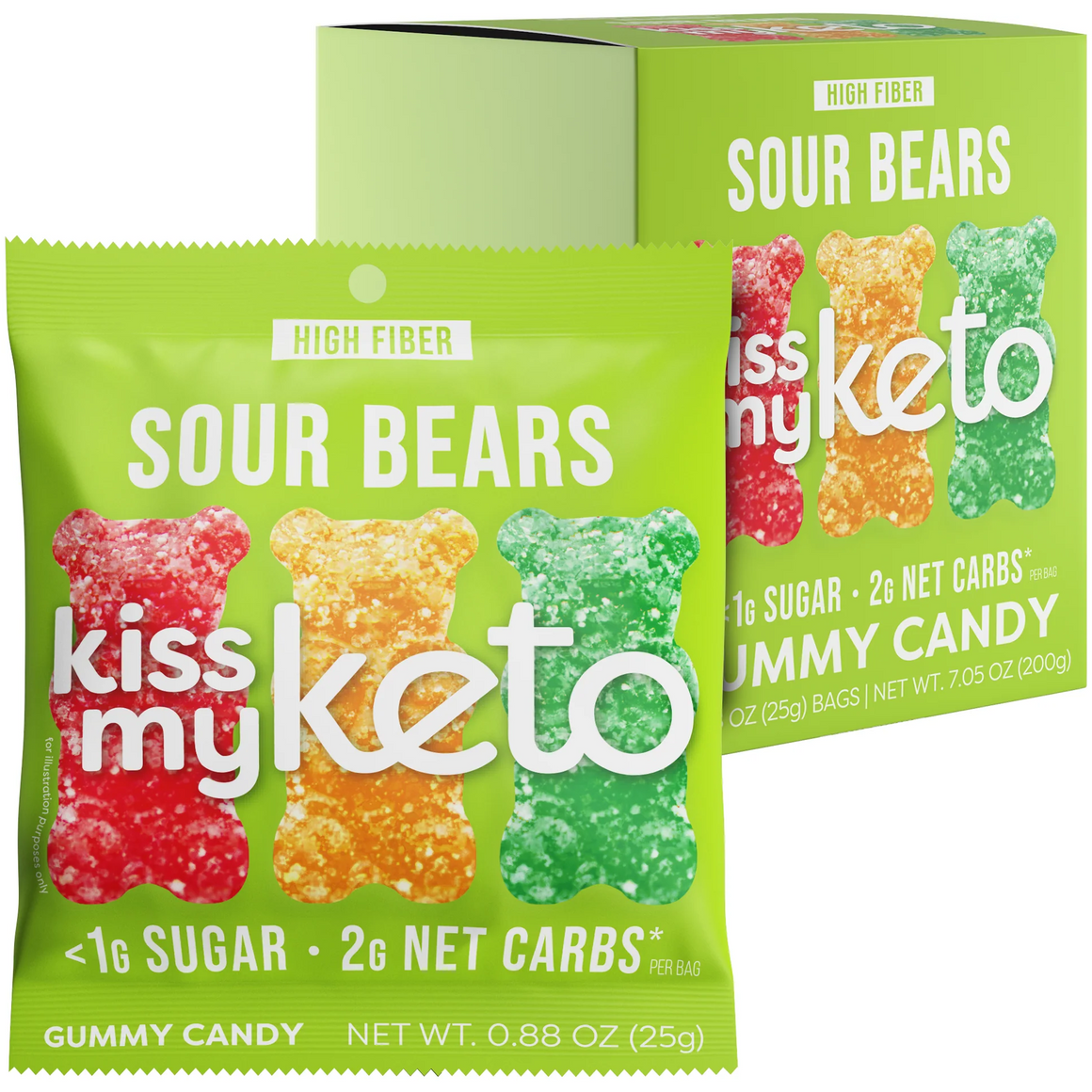 Kiss My Keto - Bonbons gommeux - Oursons aigres - 0,88 oz