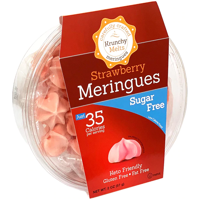 Krunchy Melts - Meringue sans sucre - Fraise - 2 oz
