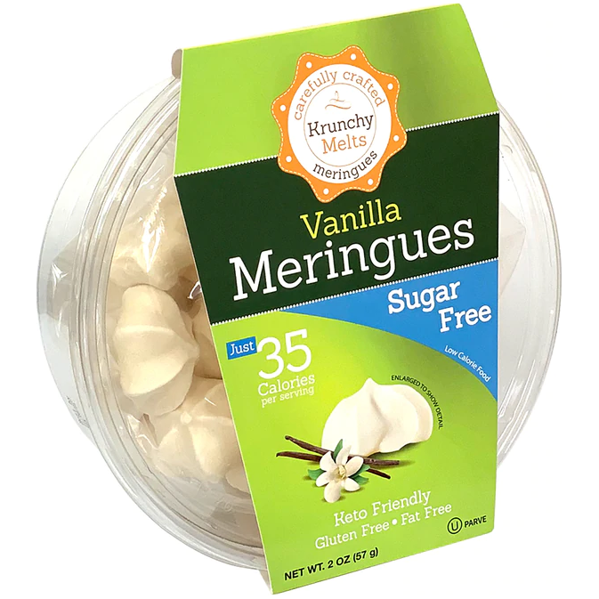Krunchy Melts - Meringue sans sucre - Vanille - 2 oz