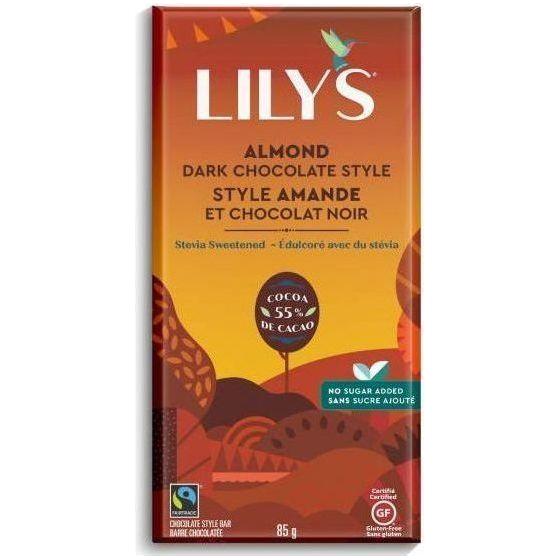 Lily's - Tablette de Chocolat Noir - Amande 55% Cacao - 85 g