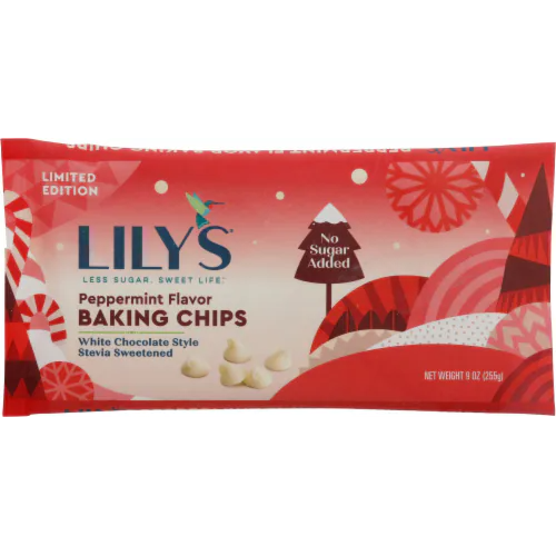 Lily's - Baking Chips - White Chocolate Style - Peppermint Flavor  - 255 g
