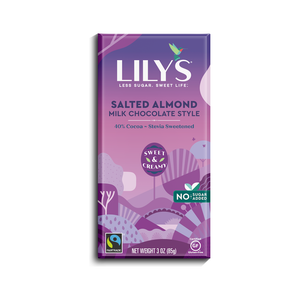 Lily's - Barres de Chocolat au Lait - Amande Salée et Lait 40% - 85 g