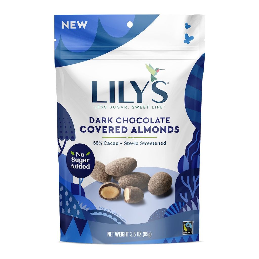 Lily's - Amandes enrobées de chocolat noir 55 % - 99 g 
