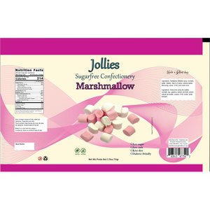 Jollies Sugar Free Candy - Marshmallow - 2.5oz