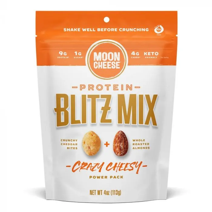 Moon Cheese - Protein Blitz Mix - Crazy Cheesy + Almonds 4 oz