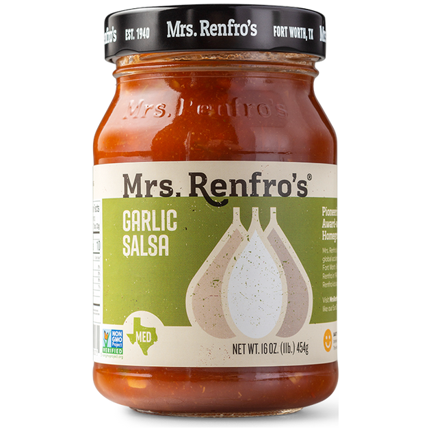Mrs. Renfros - Salsa - Garlic - Medium - 16 oz