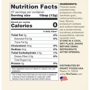 Mrs Taste - Zero Calories Syrup - Caramel - 11oz