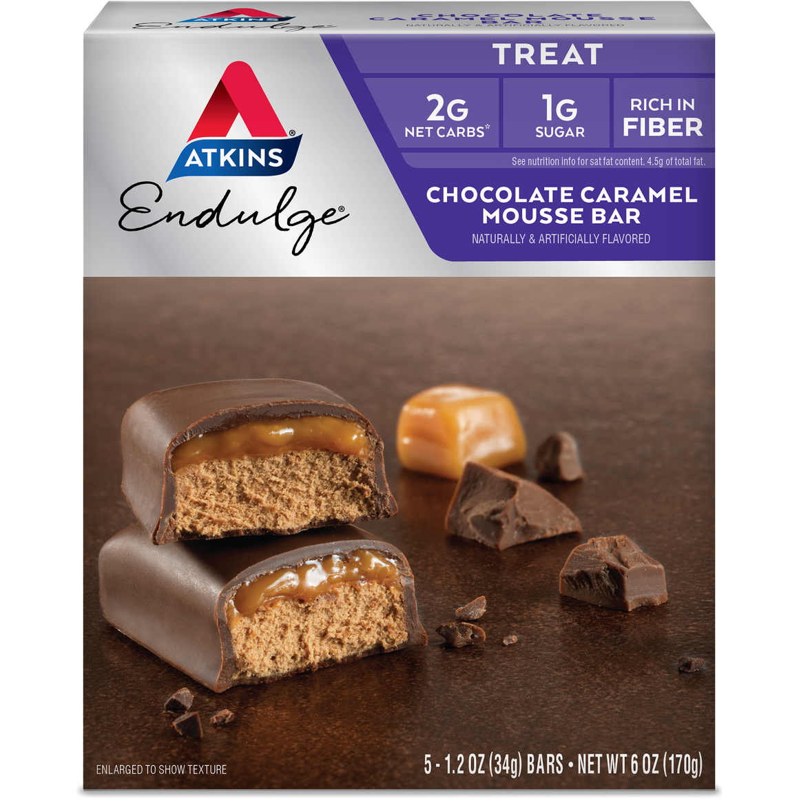 Atkins Endulge Bars - Chocolate Caramel Mousse - 5 Bars